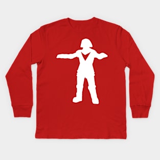 Flying Robot Standing (variant) Kids Long Sleeve T-Shirt